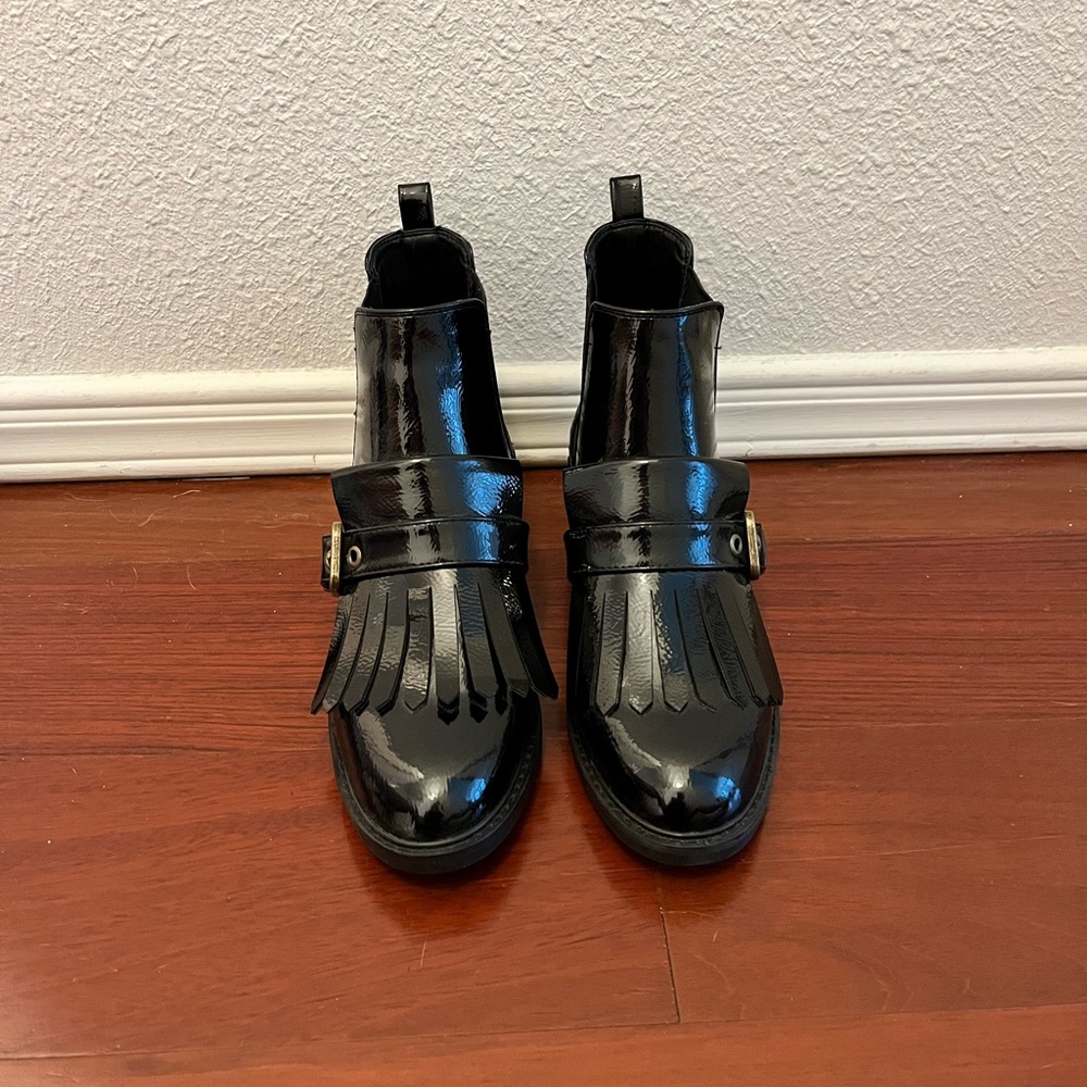 Marc Fisher Kiltie Patent Leather Bootie